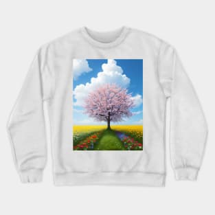 Celestial Blooms: Flowers in the Sky Crewneck Sweatshirt